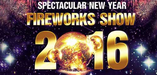Spectacular New Year Fireworks Show 2016 di Surabaya 1