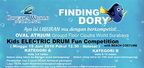 Kids Electric Drum Fun Compettion di Finding Dory Fun Competition 1
