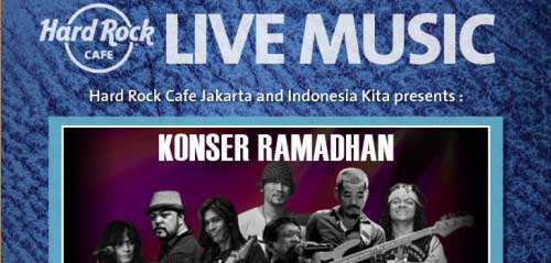 Konser Ramadhan Indonesia Kita Sujud di Hard Rock Cafe Jakarta 1