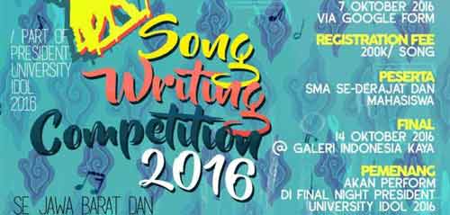 Bangkit Generasi Muda Indonesia Ikuti Song Writing Competiton 2016 1