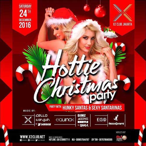 Hottie Christmas Party di X2 Club Jakarta 2