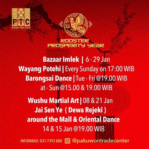 Mandarin Live Music Sambut Imlek di PTC Rooster Prosperity Year 2