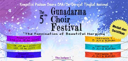 Bersiaplah Ikuti The 5th Gunadarma Choir Festival 1