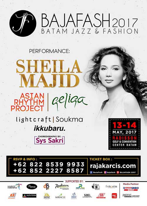 Sheila Majid Tampil di Batam Jazz and Fashion 2017