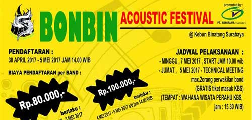 BONBIN Acoustic Festival di Kebun Binatang Surabaya 1